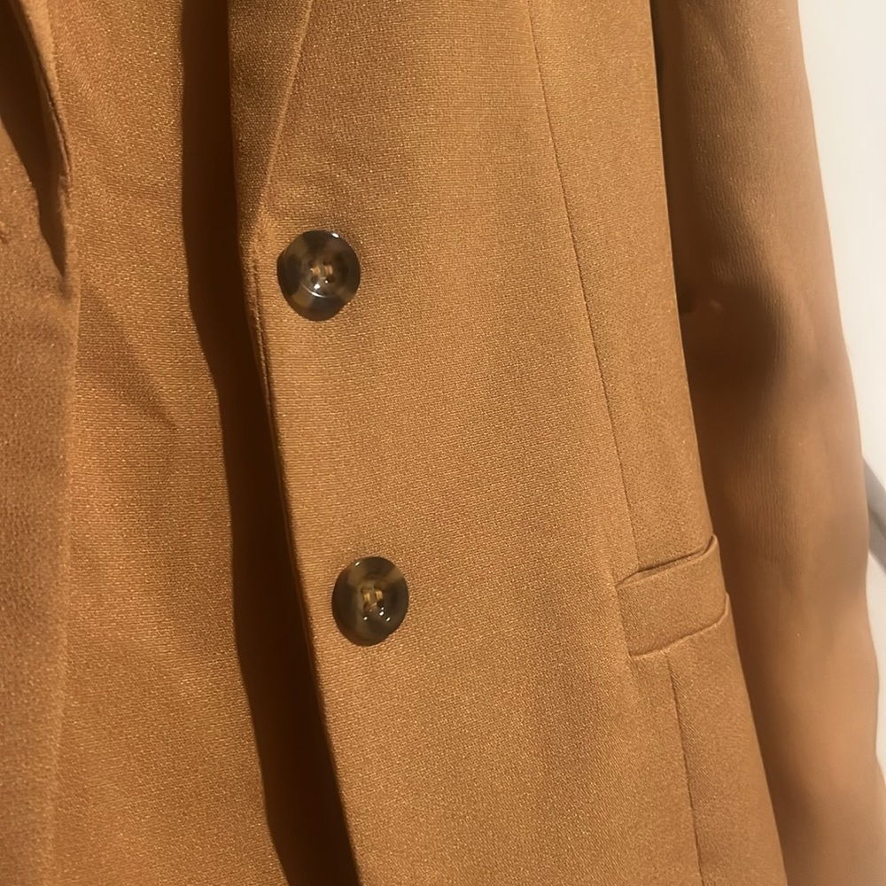 In The Style 2-Piece Suit Blazer & High Waist Pants Camel Color Size 6 XS - Picture 4 of 14